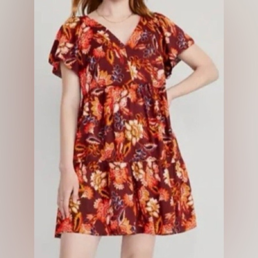 Old Navy NWT Floral Print Beautiful Pocketed Swing Dress